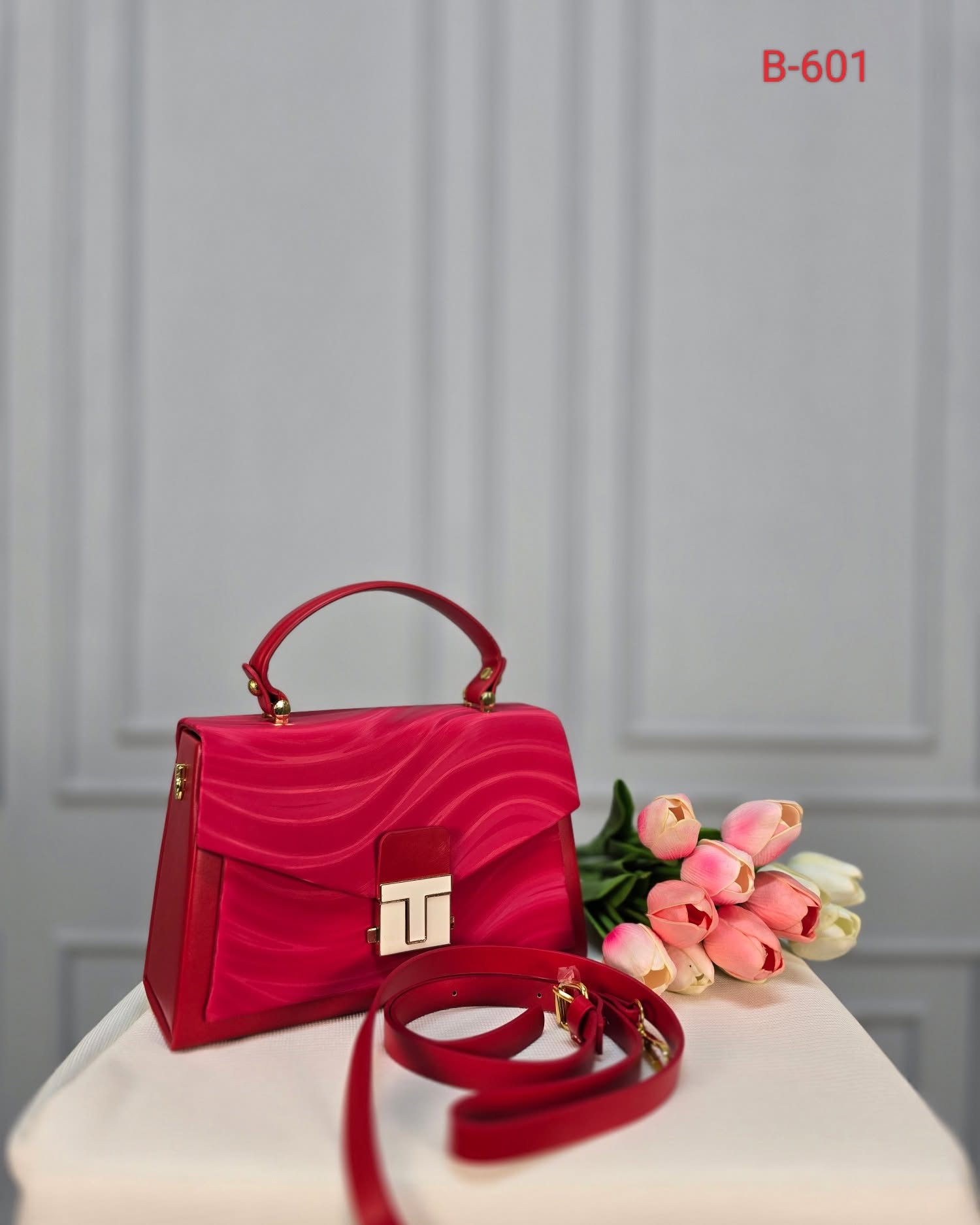 Crimson Wave Satchel