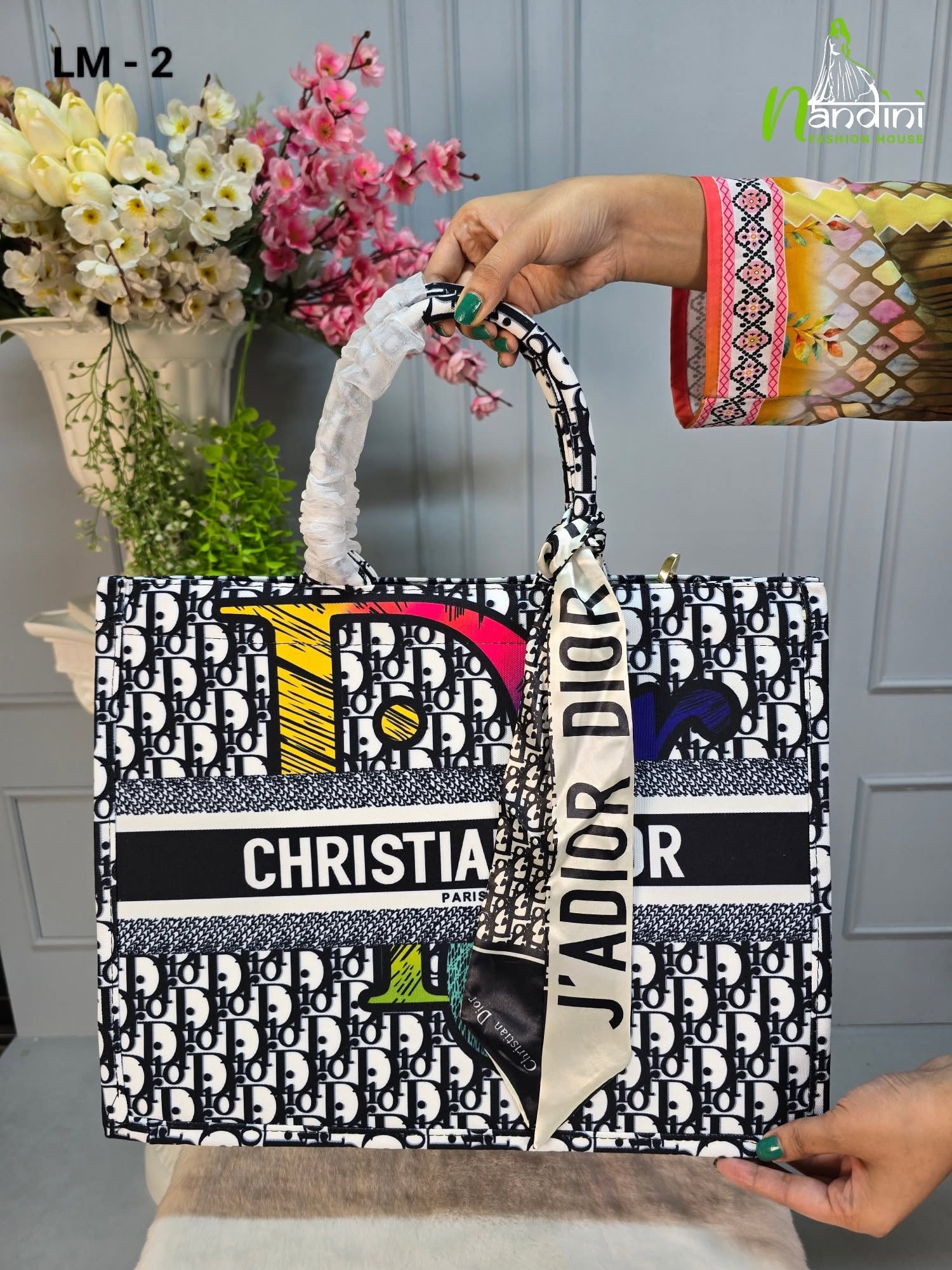 Colorful Graphic Logo Tote