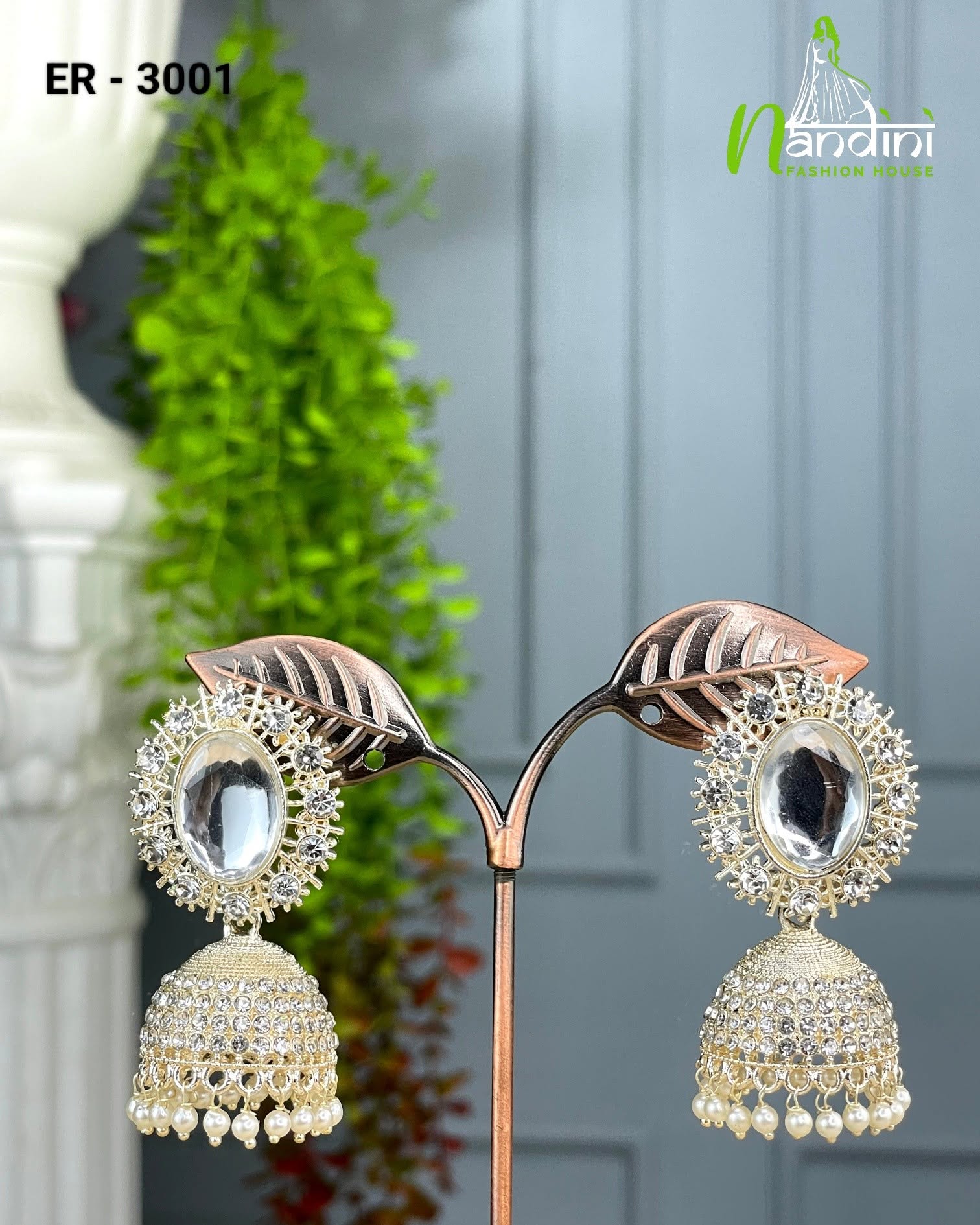 Royal Crystal Studded Jhumka