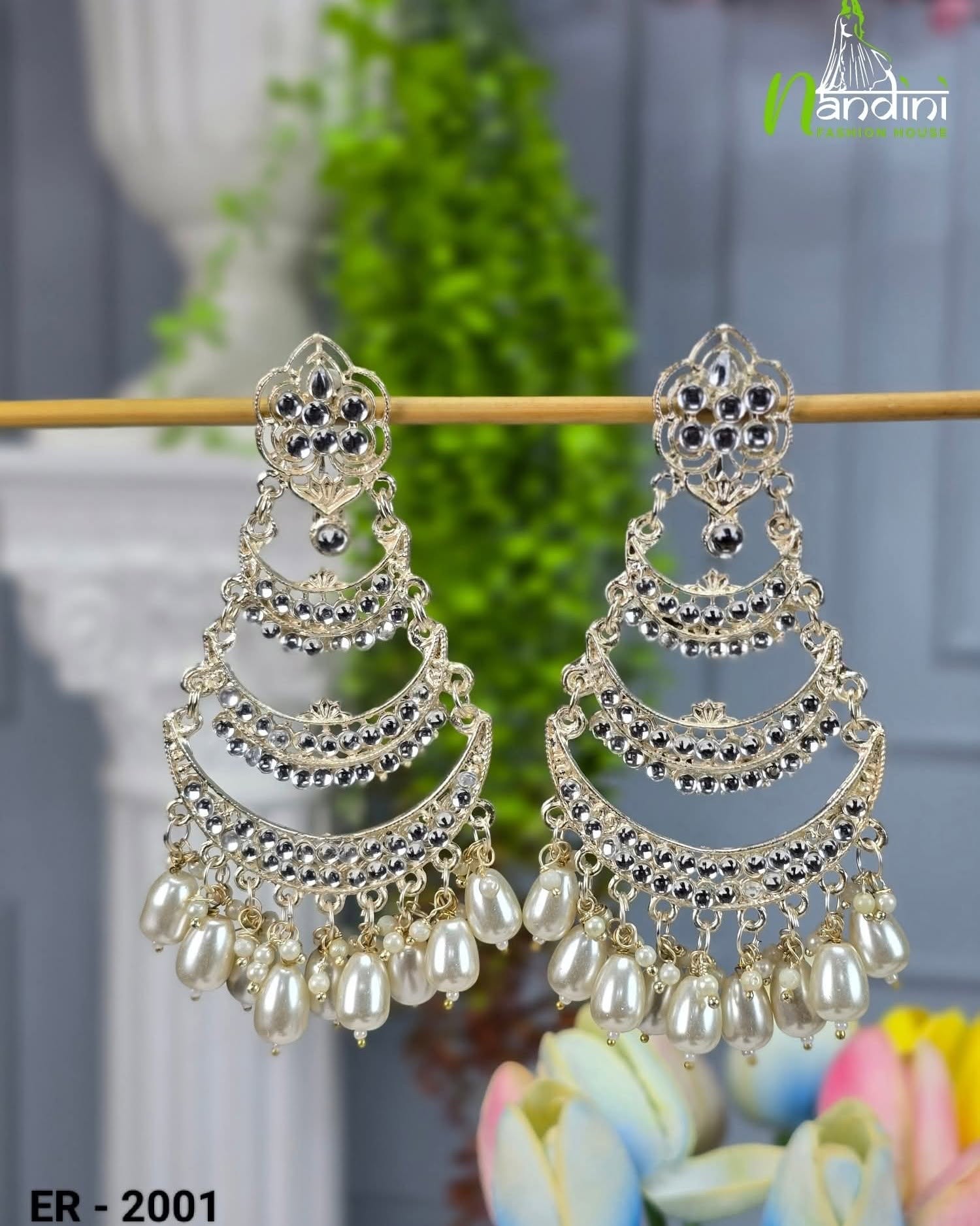 Multi-Layered Crystal Chandbali