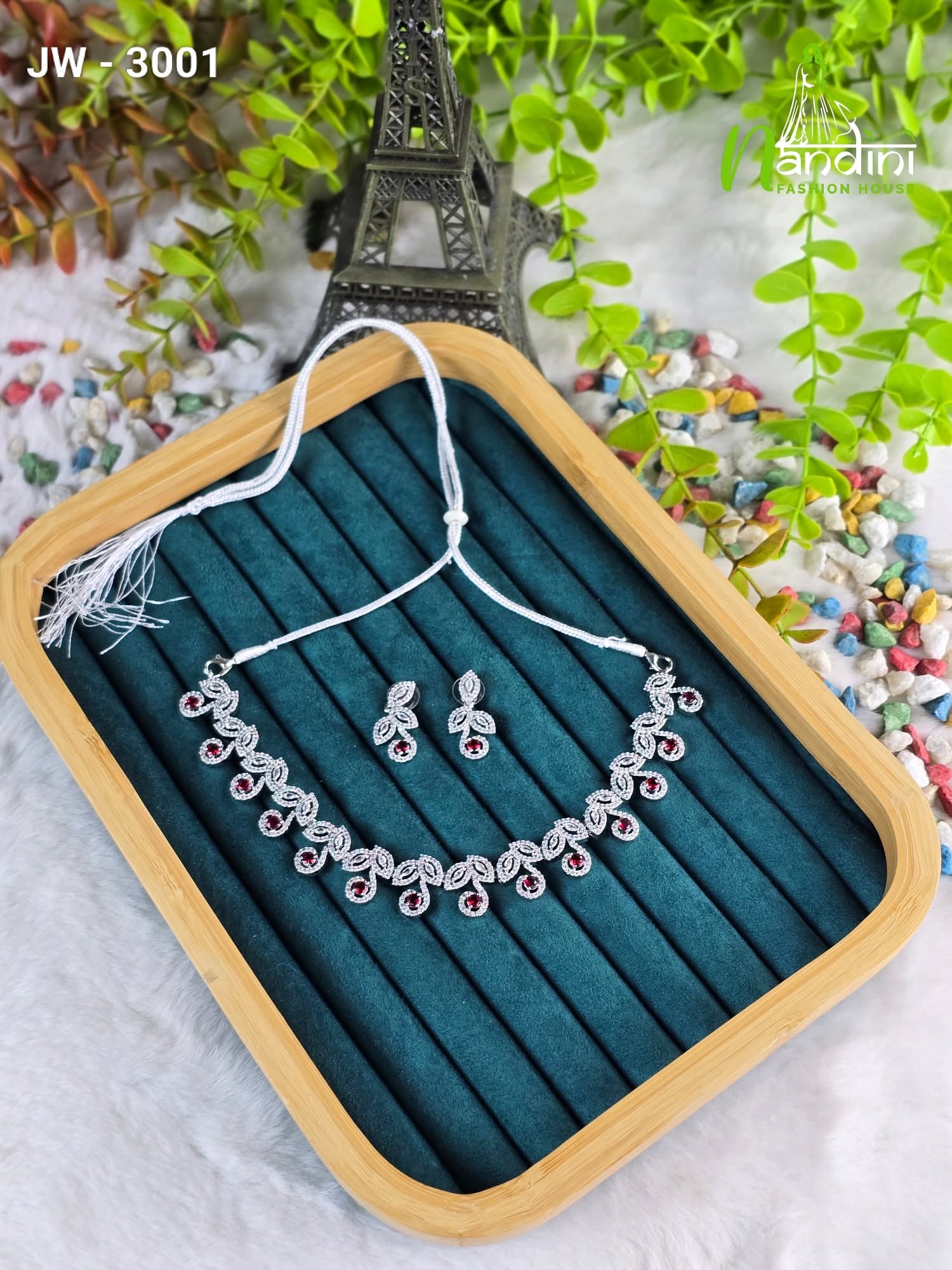 Ruby Stone Necklace Set