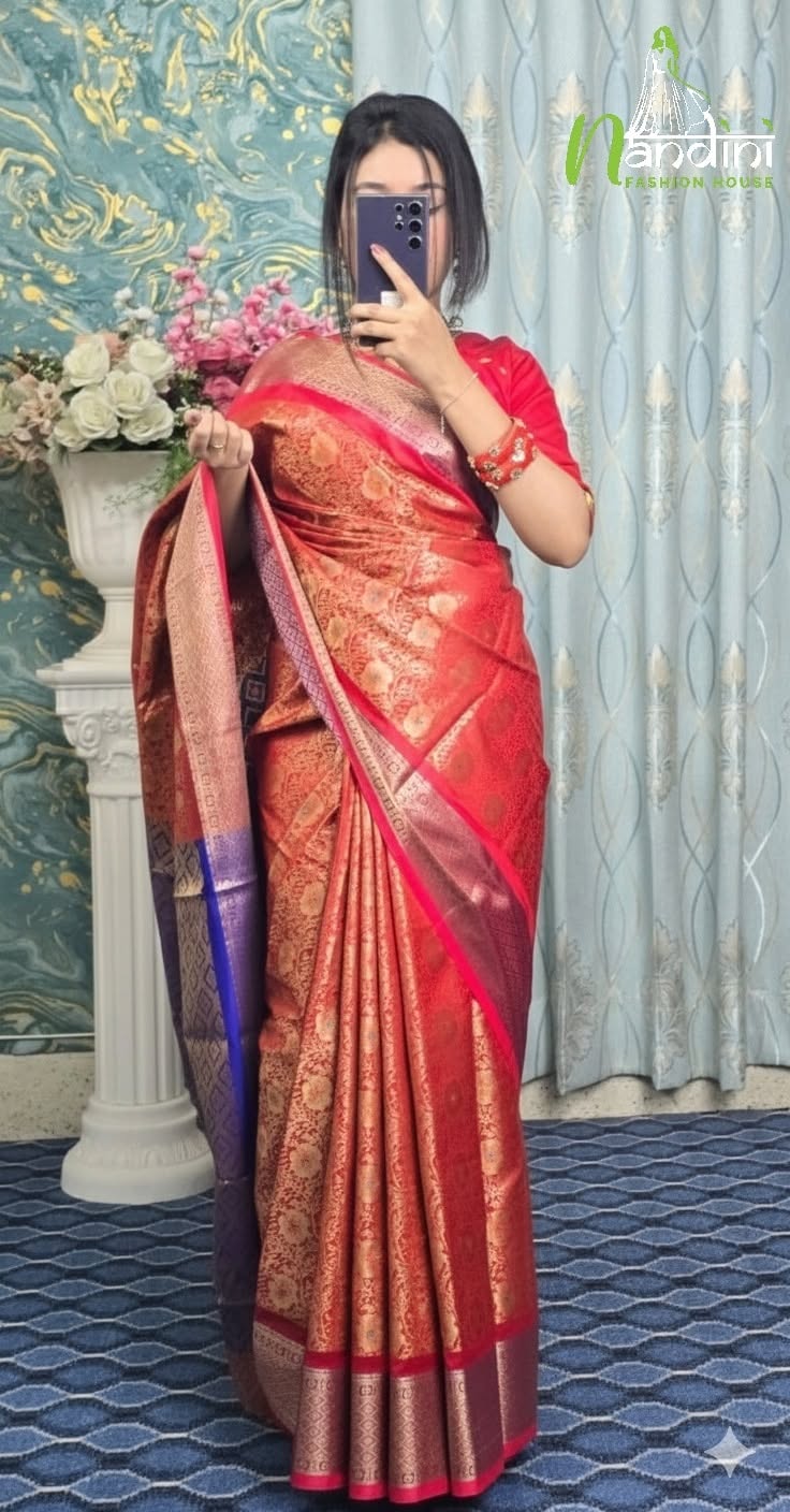 •	Katan Silk Saree