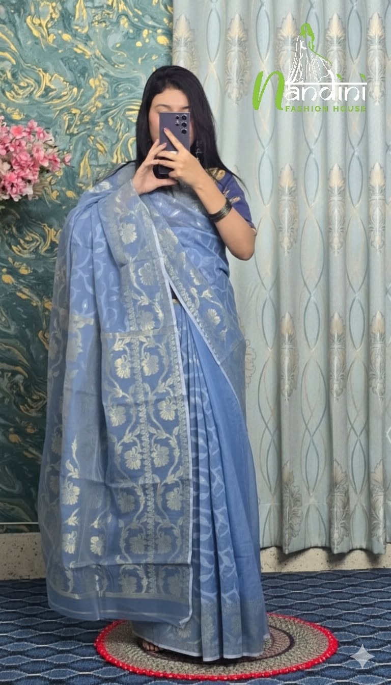 Half silk jamdani